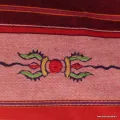 Nappe tibétaine coton épais symboles bouddhistes 150 x 150cm - Tenture murale bouddhiste, nappe