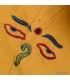 Nappe tibétaine coton épais safran jaune d'or 150 x 150cm