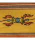 Nappe tibétaine coton épais safran jaune d'or 150 x 150cm