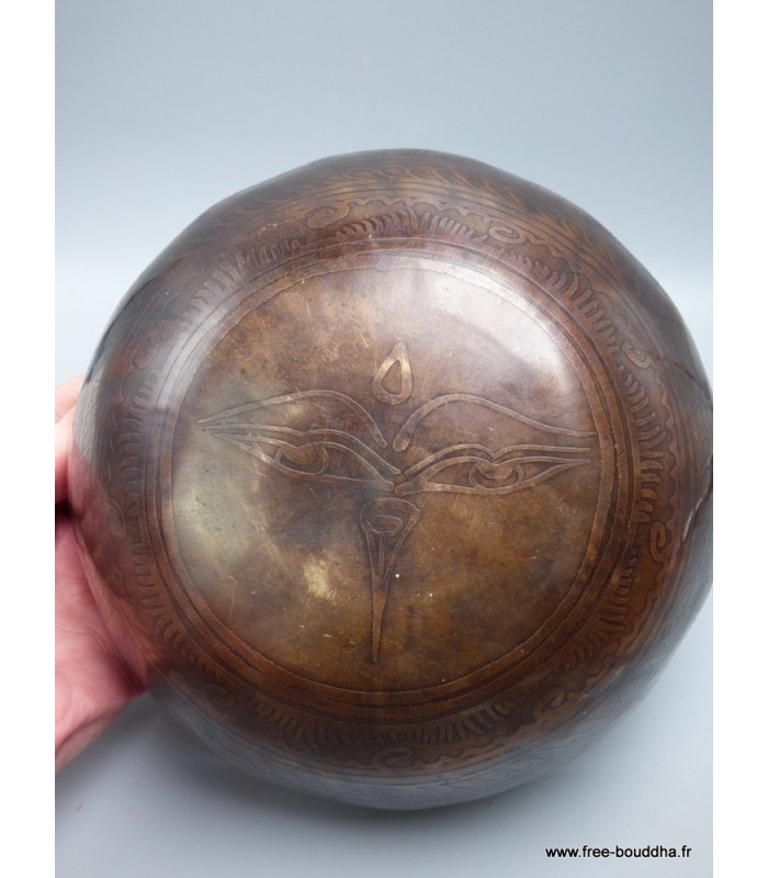 Unique et Authentique Bol tibétain de Temple 17,5 cm