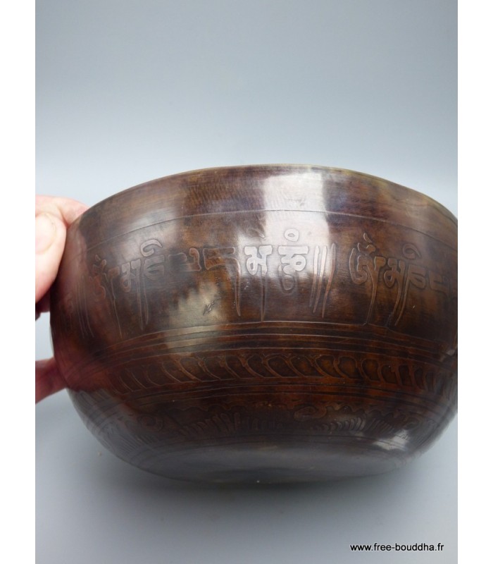 Unique et Authentique Bol tibétain de Temple 17,5 cm