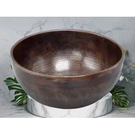 Unique et Authentique Bol tibétain de Temple 17,5 cm - Bols tibétains 7 métaux