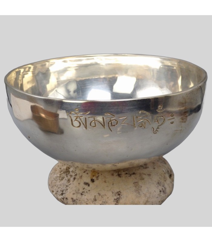 Bol tibétain argenté Eclipse 19,5 cm