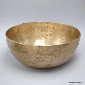 Bol tibétain ancien à double fond 20,5 cm - Bols tibétains 7 métaux