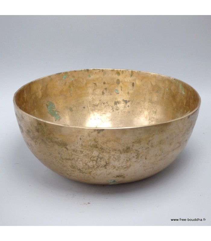 Bol tibétain ancien à double fond 20,5 cm