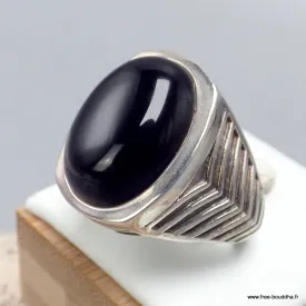 Bague Homme en Onyx noir - Bagues pierres naturelles