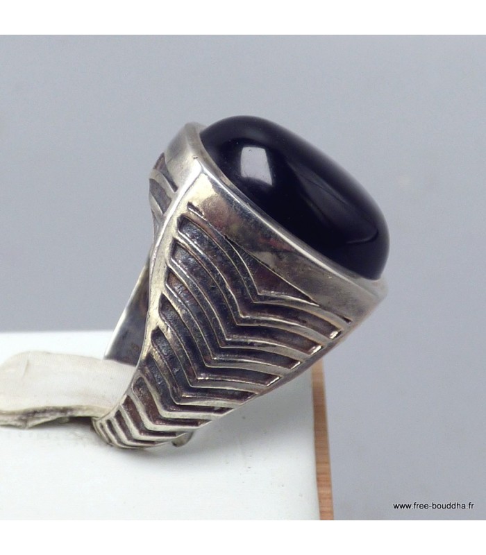 Bague Homme en Onyx noir