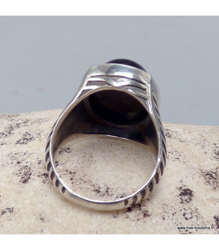 Bague Homme en Onyx noir