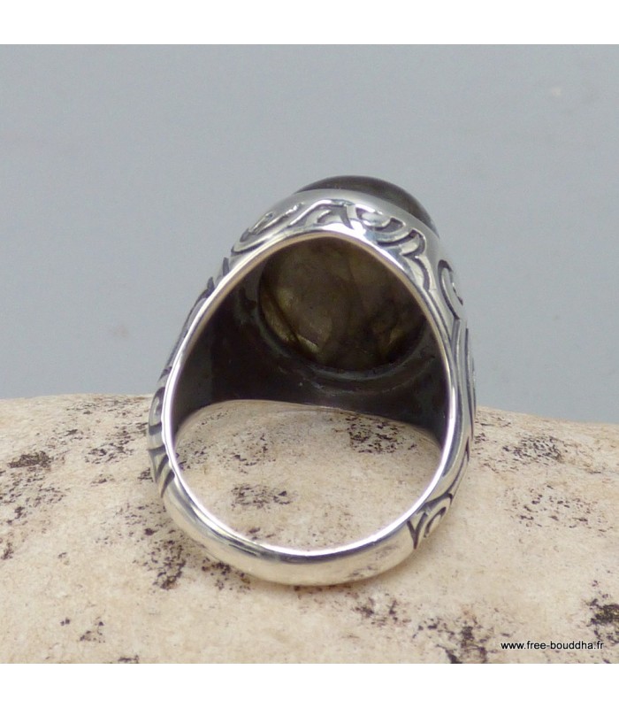 Bague Homme Labradorite taille 60
