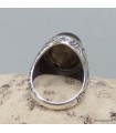 Labradorite bleue bague homme argent 925, chevalière artisanale certifiée