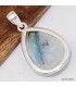 Pendentif goutte Pierre de Lune bleue et Tourmaline