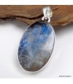 Pendentif Pierre de Lune & Tourmaline, argent 925 bijou énergétique