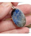Pendentif Pierre de Lune & Tourmaline, argent 925 bijou énergétique