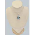 Pendentif Pierre de Lune turquoise et Tourmaline - Bijoux en Pierre de lune