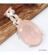 Pendentif pierre naturelle Morganite facettée