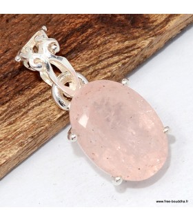 Pendentif pierre naturelle Morganite facettée