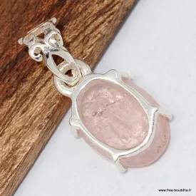 Pendentif ovale Morganite facettée - Bijoux en Morganite
