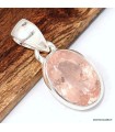 Pendentif Morganite argent 925, pierre rare rose naturelle