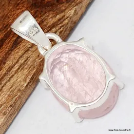 Pendentif Morganite facettée serti griffes - Bijoux en Morganite