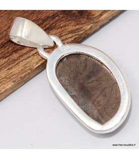 Pendentif Saphir Zawadi doré forme libre argent 925 véritable certifié