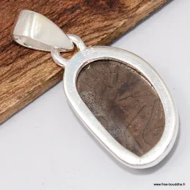 Pendentif argent Saphir doré Zawadi forme libre - Bijoux en Saphir doré Zawadi