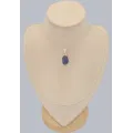 Pendentif argent Tanzanite brute serti clos - Pendentifs pierres naturelles