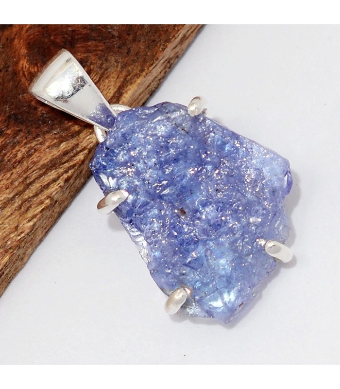 Pendentif pierre naturelle Tanzanite brute