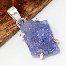 Pendentif Véritable Tanzanite brute - Pendentifs pierres naturelles