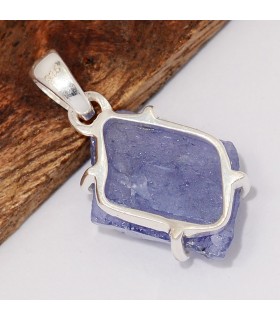 Pendentif Tanzanite brute véritable – Argent 925