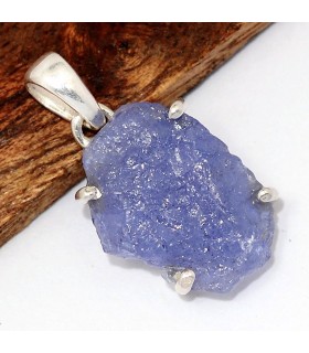Pendentif Véritable Tanzanite serti griffes