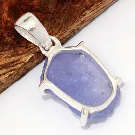 Tanzanite brute véritable - Pendentif argent 925 - Pendentifs pierres naturelles