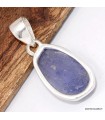 Bijou Tanzanite brute véritable - Pendentif argent 925