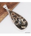 Pendentif Jaspe Tortue Turtella argent 925 pierre naturelle certifiée
