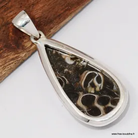 Pendentif argent Jaspe Tortue - Turtella - Bijoux en Jaspe Tortue - Turtella