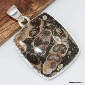 Pendentif Jaspe Tortue - Turtella - Argent 925 - Bijoux en Jaspe Tortue - Turtella