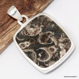 Pendentif Jaspe Tortue - Turtella - Argent 925 - Bijoux en Jaspe Tortue - Turtella