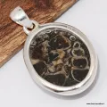 Pendentif ovale Jaspe Tortue - Turtella - Argent 925 - Bijoux en Jaspe Tortue - Turtella