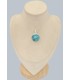 Pendentif rond authentique Turquoise Mohave - Argent 925