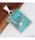 Pendentif rectangulaire authentique Turquoise Mohave