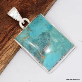 Pendentif rectangulaire authentique Turquoise Mohave - Bijoux en Turquoise Mohave