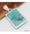 Pendentif Turquoise Mohave argent 925, bijou énergétique