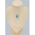 Pendentif rectangulaire authentique Turquoise Mohave - Bijoux en Turquoise Mohave
