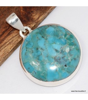 Bijou Pendentif Véritable Turquoise Mohave