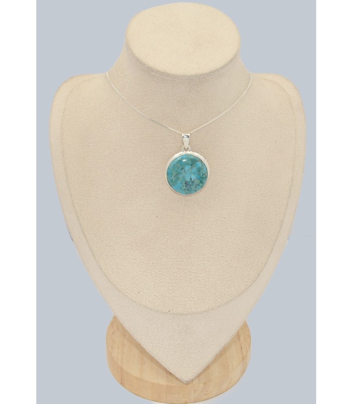 Bijou Pendentif Véritable Turquoise Mohave