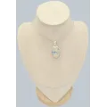 Pendentif Scheelite bleue et jaune - Argent 925 - Bijoux en Scheelite