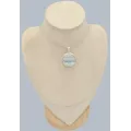 Pendentif en Scheelite bleue forme ronde - Authentique - Bijoux en Scheelite