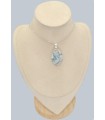 Pendentif Scheelite bleue argent 925 pierre naturelle certifiée