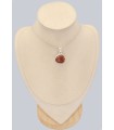 Pendentif Corail rouge corné pierre naturelle argent 925