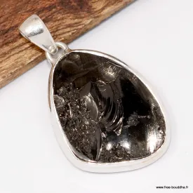 Pendentif Shungite Elite serti clos - Pendentifs pierres naturelles