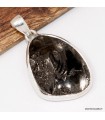 Pendentif Shungite Élite serti clos authentique, bijou argent 925